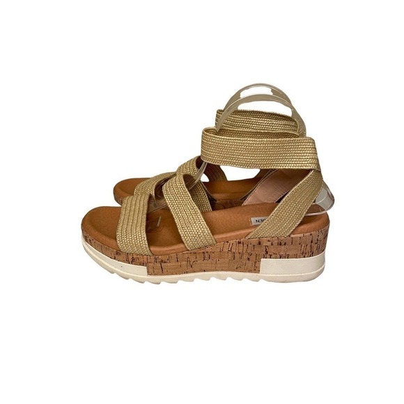 Steve Madden Bandi Platform Wedge Comfort Sandal Women's Size 9.5 Tan 23431 - Picture 4 of 9